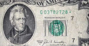 STAR ⭐️ 1969 Small Face 🌟 $20 Dollar Federal Reserve Banknote G03782728* - Picture 1 of 5