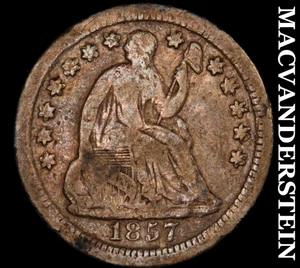 1857-O Seated Liberty Half Dime - Scarce  Better Date  No Reserve  #G47 - Picture 1 of 2