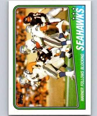 1988 Topps #130 Curt Warner Seattle Seahawks - Image 1 of 2