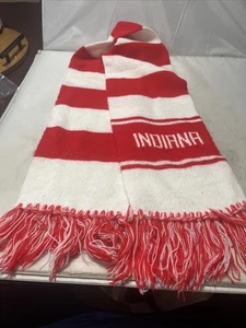Sciarpa maglia UNIVERSITY INDIANA HOOSIERS VINTAGE 55” rosso bianco calcio invernale - Foto 1 di 3