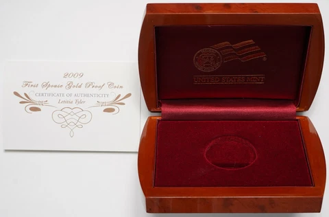 2009 Proof First Spouse 'Letitia Tyler' Box & COA ONLY (X:32) Cover