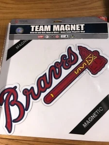 MLB Atlanta Braves Team Magnet - Approx. 5” X 12" Vinyl - Auto, Home, Office - Picture 1 of 2