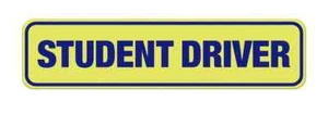 Studentenfahrer Fahrzeugmagnet 12""x3"" - Sicherheitsbewusstsein - wasserdicht, abnehmbar - Bild 1 von 3