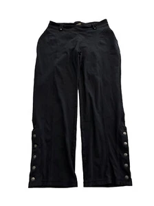 Athleta Large Black Yoga Pant Zipper back pocket Womens Preowned Cropped Lounge - Picture 1 of 15