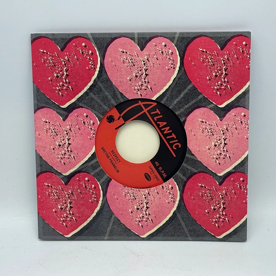 Aretha Franklin Respect 2018 Hallmark Valentine's Day Card 7" 45 RPM Vinyl Funk - Image 1 of 1