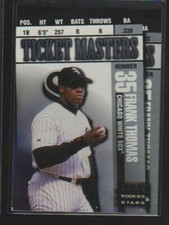 1998 LEAF ROOKIES & STARS TICKET MASTERS #2 FRANK THOMAS/ALBERT BELLE SP #/2500