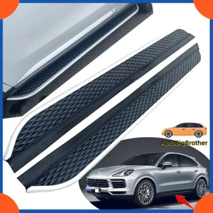Running Boards Side Steps Nerf Bar Fits for Porsche Cayenne 2018+ 2021 2022 2023 - Foto 1 di 8