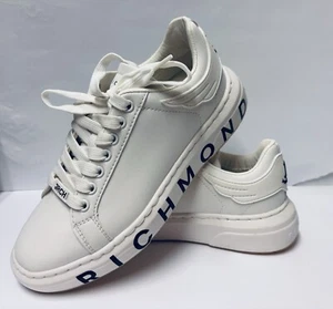 John Richmond Sneaker Damen Gr. 38 Weiß Schuhe Luxus Designer Kunstleder, vegan - Bild 1 von 8