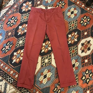 Men's J.CREW Broken-In Style #1040 Chinos... Red / 32x32 - Picture 1 of 5