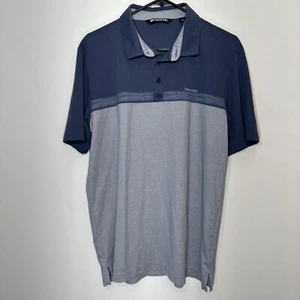 Camisa polo de golf Travis Mathew Last Minute azul gris a rayas para hombre talla grande gris - Imagen 1 de 8