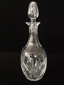 Royal Brierley Crystal Wine Decanter with Stopper, Etched Number 108, 12" Tall - Picture 1 of 8