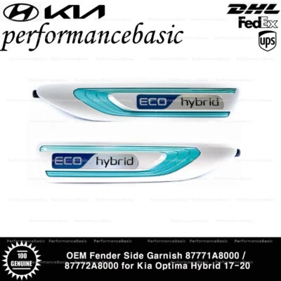 Guarnición lateral de guardabarros OEM 87771A8000 / 87772A8000 para Kia Optima Hybrid 17-20 Foto 1 de 2