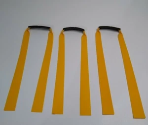GZK .76 Set Of 3 yellow Latex OTT Flat Slingshot Bands. 20-10-205 mm - Picture 1 of 5