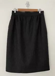 Vintage Ungaro Womens Wool Pencil Skirt Size 46 W28 Pockets Lined Made in Italy - Picture 1 of 14