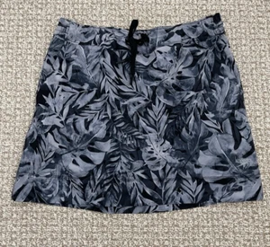 Speedo Women's Pockets Skort Black/ Gray Leaf Print Skirt Floral Size M - Picture 1 of 7