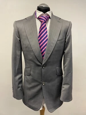 GARY ANDERSON SAVILE ROW BLAZER PURE WOOL SLIM  GREY  38R EC. 0333 - Image 1 of 4