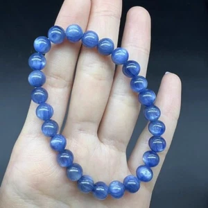 Natural Blue Apatite Stone Bracelet 8mm - Picture 1 of 5