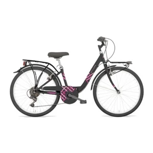 Lolo 26.2 Fahrrad City Damen 26 6v Stahl Einzelrohr Schwarz/Fuchsie Größe S - Bild 1 von 1