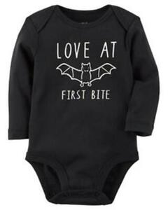 Carter's Baby Boy Bodysuit 3 MONTHS Long Sleeve Halloween Bat Cotton Black J3440