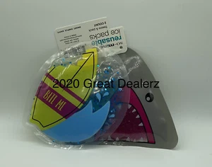 2 Count Reuseable Shark And Bite Me Surf Board Ice Packs NEW Free Shipping - Picture 1 of 2