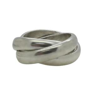 VERSANI 925 Sterling Silver Triple Band Ring