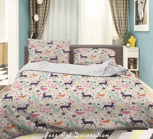 3D Animal Cartoon Kids Quilt Cover Set Duvet Cover Bedding Pillowcases - Picture 1 of 6