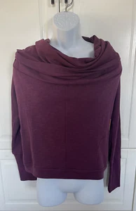 Lucy Dream Maker Pullover Womens Size M Grape Wine Purple Shirt Cowl ~NEW~ - Picture 1 of 6