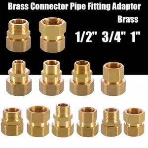 Accesorios de manguera de 1/2" 3/4" 1" Adaptador de accesorios de conexión de rosca de tornillo de latón - Imagen 1 de 17