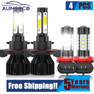 Combo 9008+H11 LED Headlight Hi-Lo Fog Beam Bulbs For Ford Flex 2009-2019 10000K - Picture 1 of 17
