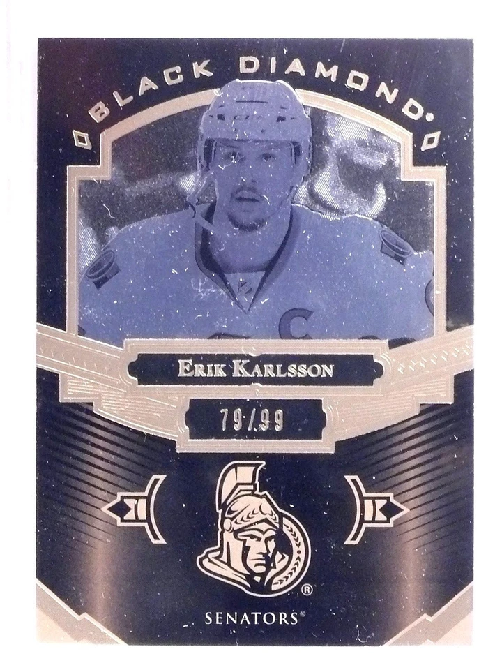 2016-17 UD Black Diamond Pure Black Erik Karlsson #D79/99 #BDBEK - Image 1 of 1