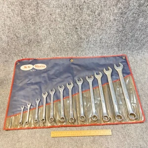 Vintage S-K Wayne Combination Wrench Set 12 Pc 12 Point SAE w/ Kit Bag USA - Imagen 1 de 14