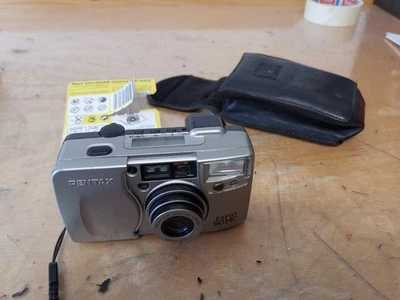 Pentax Espio 90MC - Kompaktkamera - Analogkamera - 35mm silber +  Tasche + Batt. - Bild 1 von 4
