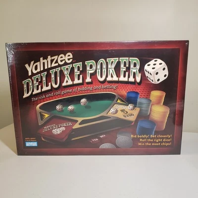 Yahtzee Deluxe Poker Dice Board Game Parker Brothers Hasbro 2005 Sealed NEW - Image 1 of 4
