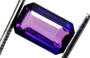 7.30 Ct Natural Rare Hackmanite Purple Emerald Cut Loose Gemstone - Picture 1 of 4