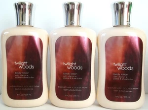 Loción corporal Bath Body Works TWILIGHT WOODS, 8 OZ, NUEVA, x 3 - Imagen 1 de 3