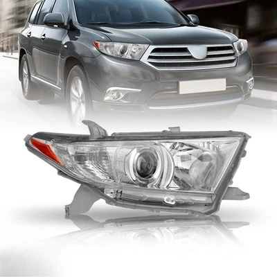 For 2011-2013 Toyota Highlander Chrome Headlights Amber Corner Right Side - Image 1 of 4