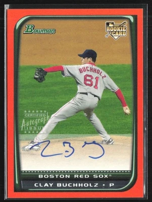 Clay Buchholz 2008 Bowman Orange RC Auto/250 #221 Boston Red Sox Foto 1 de 2
