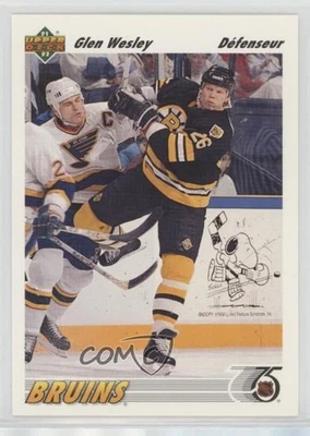 1991-92 Upper Deck French Glen Wesley #370 - Image 1 of 2