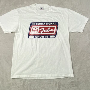 VINTAGE Fubu Shirt Mens Medium Rare International Sports 05 Graphic Tee 90s - Picture 1 of 10