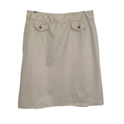 Маленькая изысканная коллекционная юбка женский размер бежевый желтовато-коричневый с подкладкой на молнии - Изображение 1 из 4