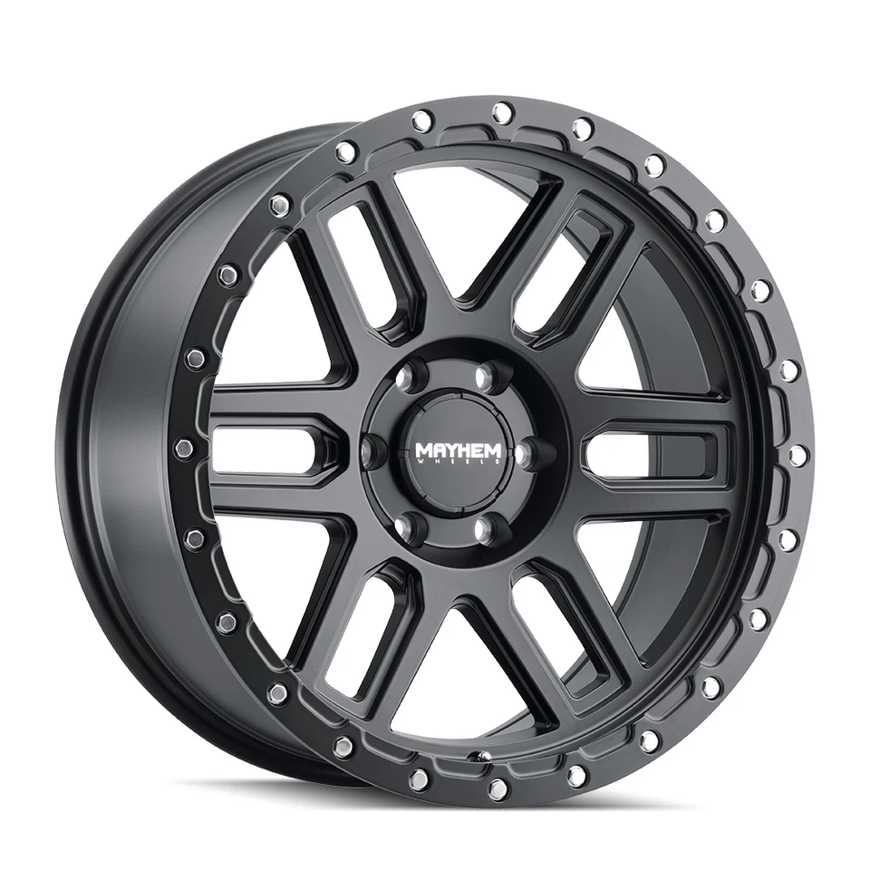 Llanta de 20" Mayhem Delta 20x9 negro mate 6x135 0 mm para camioneta Ford Lincoln Foto 1 de 4