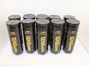 10 pelotas de tenis Wilson 3 balones US Open extra resistentes amarillas selladas 30 en total nuevas en caja - Imagen 1 de 4