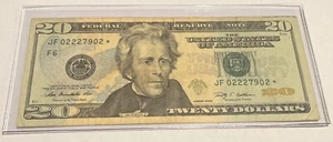 US Fancy Star Error Note Serial Twenty Dollar Replacement Duplicate Ink Fed $20 - Picture 1 of 2