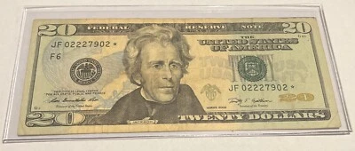 US Fancy Star Error Note Serial Twenty Dollar Replacement Duplicate Ink Fed $20 - Image 1 of 2