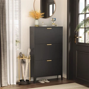Metal Shoe Storage Cabinet,Shoe Cabinet with 3 Drawers,Shoe Cabinet for Entryway - Picture 1 of 6