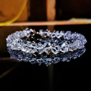 AAA Plus Quality Herkimer Diamond Quartz Bracelet - Genuine Gemstone Jewelry - Picture 1 of 6