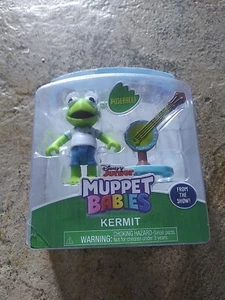 Disney Junior Muppet Babies Kermit Frog Banjo Poseable Figure New - Picture 1 of 2