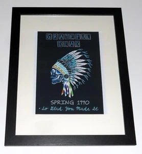Large Framed Grateful Dead '90 Tour Poster, 24" x 20" Bob Weir / Jerry Garcia - Picture 1 of 3