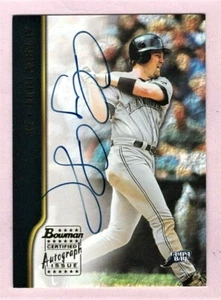 Tarjeta automática de béisbol Aubrey Huff Tampa Bay Devil Rays 2002 Bowman - Imagen 1 de 2