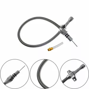 Varilla de medición de transmisión de acero inoxidable flexible cromada 4L60E LS1 LSX GM montaje en firewall - Imagen 1 de 7